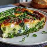Spring Frittata Asparagus Peas Goat