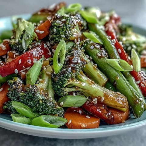 Fresh ginger stir-fried vegetables sizzling in a hot wok with crisp broccoli, carrots, and snap peas.