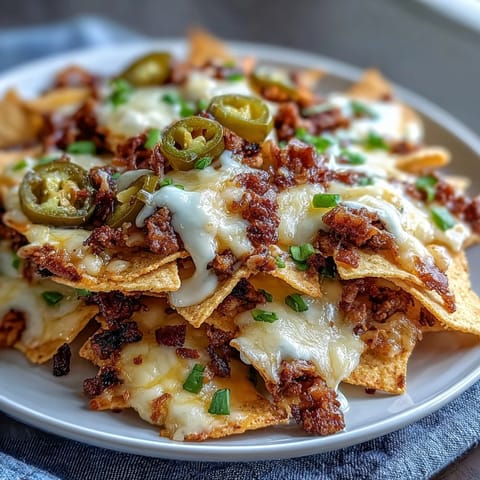 Loaded Baseball Nachos Cheese