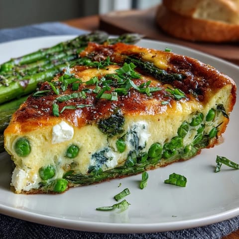 Spring Frittata Asparagus Peas Goat