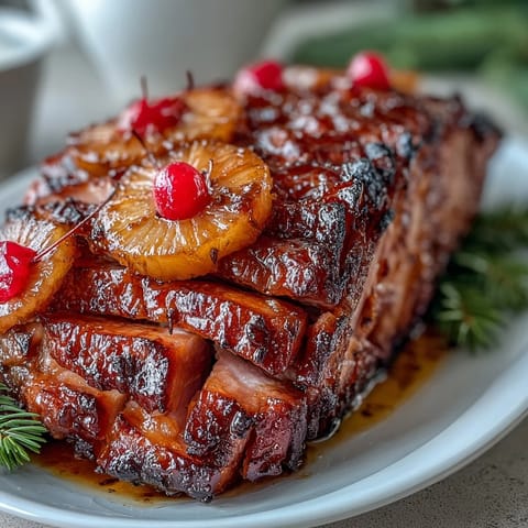 Honey Glazed Ham with Pineapple