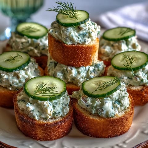 Bright Derby Day Benedictine Cucumber Canapés topped with fresh dill; a refreshing appetizer.