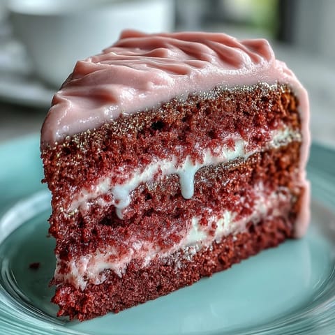 Elegant Rosé Velvet Cake, a pink dream with shimmering gold ganache.