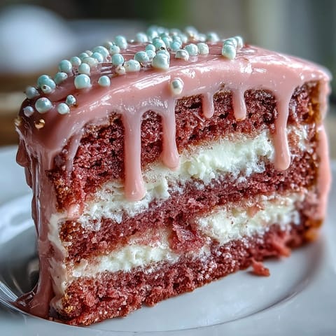 Blush-pink bridal shower cake featuring delicate rosé flavor and rich frosting.
