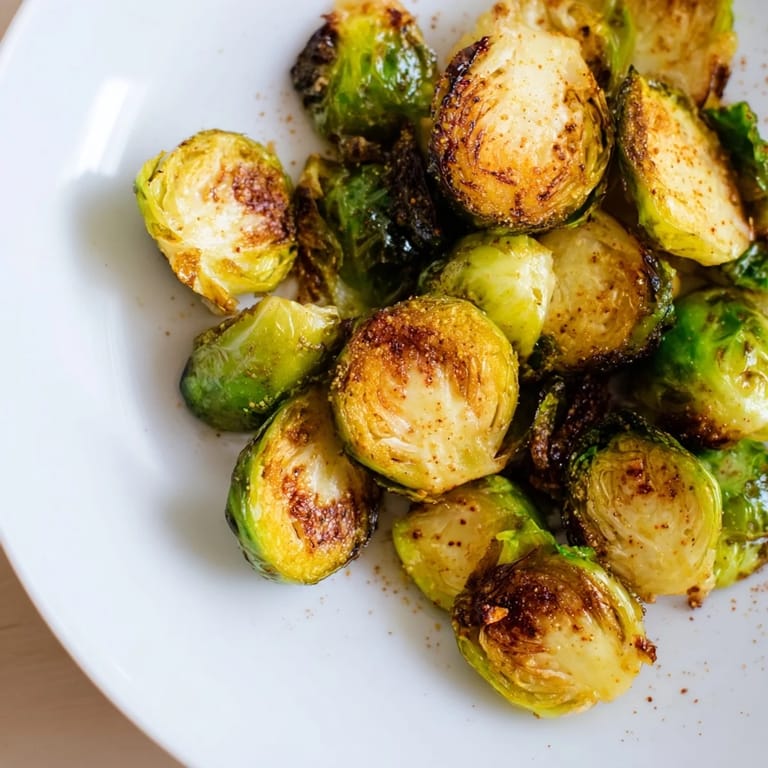 Perfectly roasted Brussels sprouts, their nutty aroma filling the air, a healthy and flavorful meal.