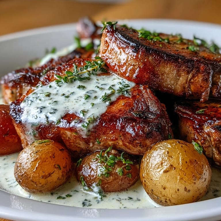 A hearty one-pot Crockpot Ranch Pork Chops meal with rich gravy, perfect for an easy, family-style weeknight dinner.