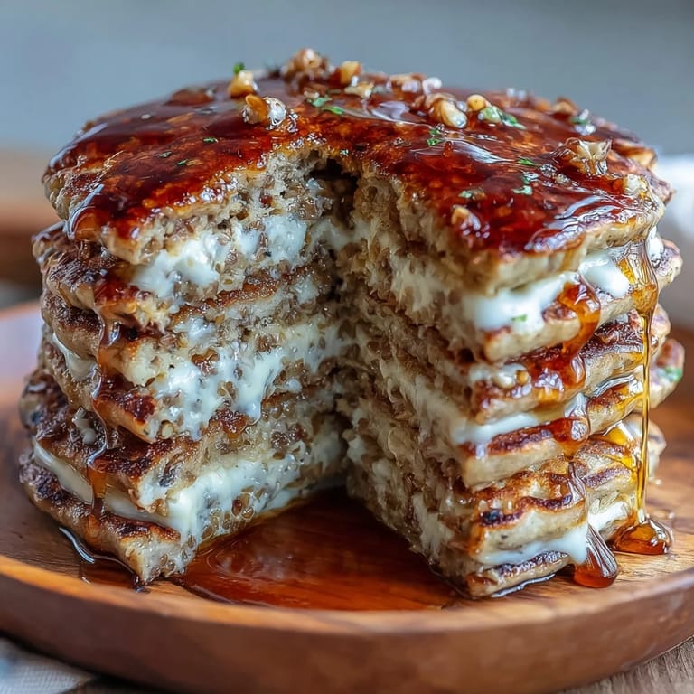Fluffy high fiber protein pancakes with ground flaxseed, perfect for a wholesome breakfast.