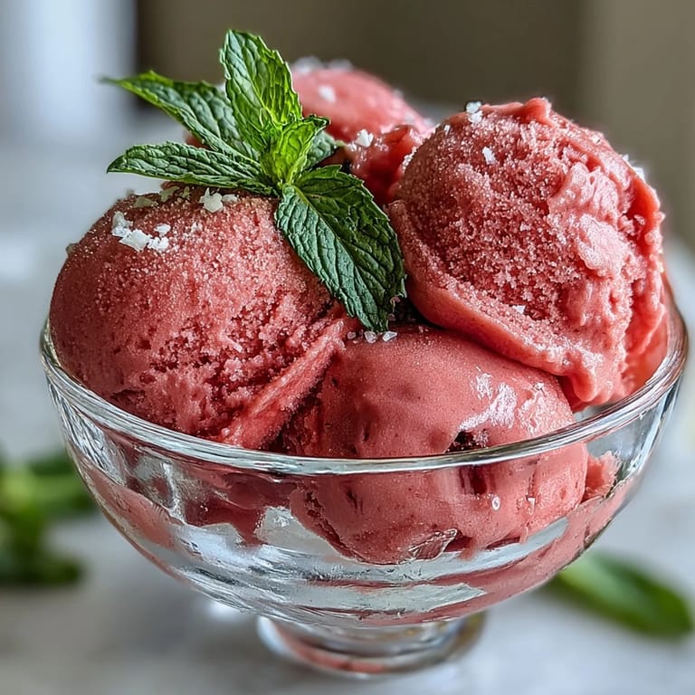 Creamy Watermelon Sorbet (3 Ingredients) with bright lime, a simple, frosty treat pictured.