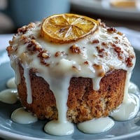 Golden lemon poppy seed muffins with a glossy citrus glaze, fresh from the oven and ready for a sunny spring brunch.  
